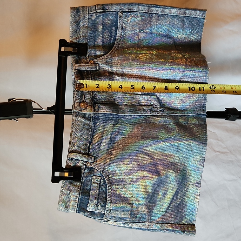 Hologram Denim Skirt Size Xl. Forever 21 New With Tags.
